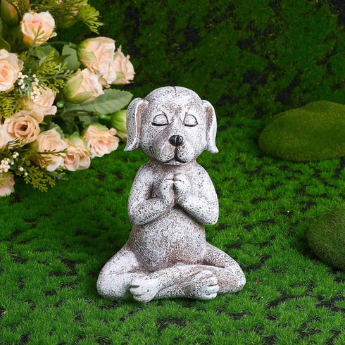 Meditation Dog Statue Dachshund Statue Garden Decor Resin Zen Dog Buddha Meditation Yoga Collectibles for Patio, Terrace, Lawn and Outdoor Garden ...