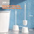 JIGA 3 Pack Toilet Brush and Holder Set, Toilet Bowl Brush with Caddy Bathroom Stiff Bristles Toilet Scrub Brush, White...