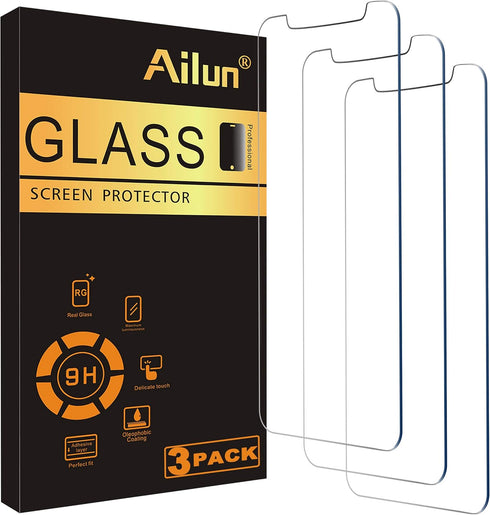 Ailun for Apple iPhone 11 Pro/iPhone Xs/iPhone X Screen Protector,3 Pack, 5.8 Inch Display, Tempered Glass 2.5D Edge Work Most Case [NOT for iPhon...