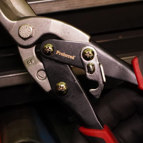 Proferred T02002 Aviation Snips, TPR Grip, Left Cut, Red/Black...