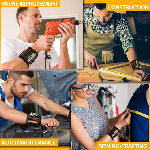 Tools Gifts for Men Stocking Stuffers Christmas - Magnetic Wristband for Holding Screws Wrist Magnet Tool Belt Holder Cool Gadgets for Men Birthda...