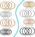 Huwujiu 80pcs Earring Hoops for Jewelry Making, Earrings Beading Hoop Earring Finding Circle Round Circle Round Beading Hoops for Earring DIY Craf...