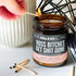 Wax & Wit Funny Soy Candle Gift for Women - Humorous, Aromatherapy Soy Wax Candle, Ideal for Housewarming, Coworker, Birthday – Leather and Black ...