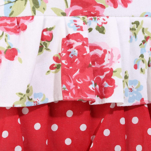 Women's Cotton Floral Apron with Pockets, Adjustable Long Ties for Kitchen Cooking, Baking and Gardening,29x21inch...