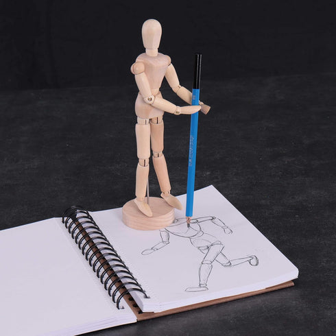 US Art Supply® Wood 8" Female - Artist Drawing Manikin Articulated Mannequin with Base and Flexible Body - Perfect for Drawing The Human Figure (8...
