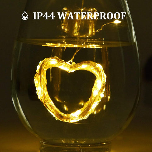 2 Pack 100 LED Solar Powered String Lights, Each 33FT Copper Wire 8 Modes Solar Fairy Lights Outdoor Waterproof for Garden, Patio, Party, Christma...