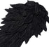 Onwon 1 Pair 3D Angel Wings Embroidered Neckline Lace Trim Applique Sewing On Patches Black Large...