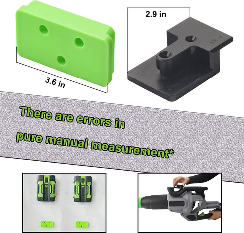 DECKMAN 1 x Leaf Blower Wall Mount | Holder | 2 x Battery Holders Compatible with EGO Leaf Blower/Battery, Blower Wall Mount for EGO 530 615 650 C...