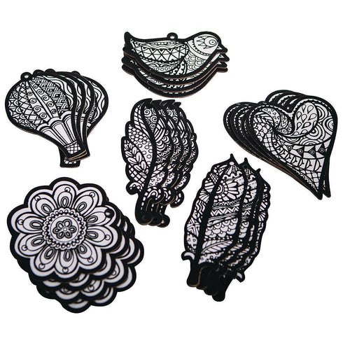 S&S Worldwide-PS1417 Velvet Art Everyday Ornaments (Pack of 24)...