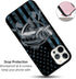 Camo American Flag Bass Fishing Gift Love Fishing Fisherman Case - Compatible with iPhone 14 Pro - Durable Non-Slip TPU Rubber Shockproof Slim Cas...