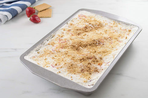 USA Pan 1110RC-3-ABC-1 American Bakeware Classics 9 x 13-Inch Rectangular Lasagna, Cake and Brownie Pan, Aluminized Steel...