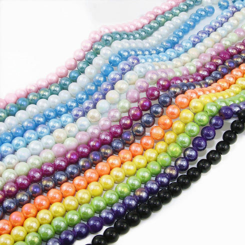 Bracelet Making Kit,Beads for Bracelets Adult 14 Colors 420pcs 8mm Glass Beads Bulk for Earring Necklace Jewelry Making Bead Supllies DIY...