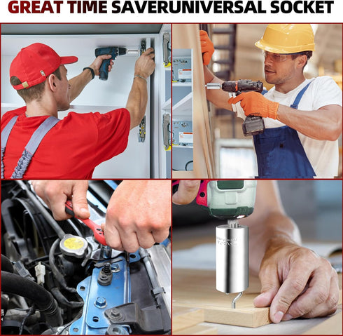 Gifts for Men Super Universal Socket Tools Gifts for Dad Fathers Day from Kids Son Daughters Wife Power Drill Adapter Cool Gadgets for Men Birthda...