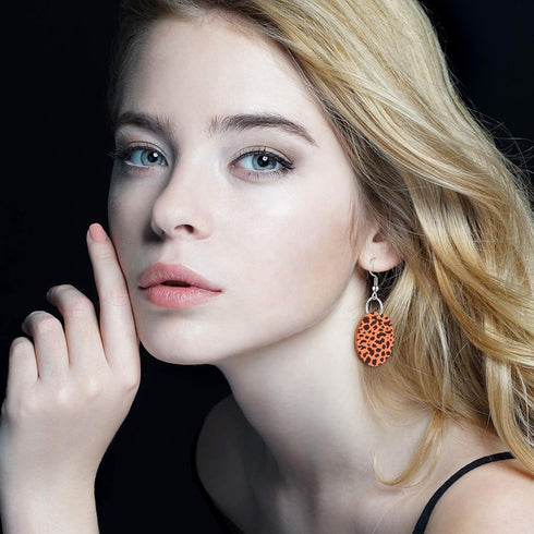 Hicarer 200 Pieces Unfinished Wooden Earrings Blank for Valentines Wood Pendants, Include 50 Hooks and 50 Jump Rings 50 Earrings Backs for Jewelry...