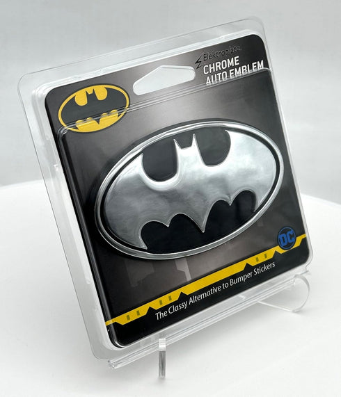 Elektroplate Offically Licensed DC Comics Batman Oval All Metal Emblem for Cars, Trucks, and All Auto | Universal Fit at 3.8" x 2.25" | Weatherpro...