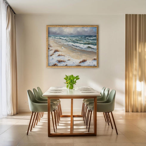 Posterizer 1 pcs-snowy winter nature scene in oil painting style-4-Landscape & Nature Art-GIft for Men Women Teens-Living Room Bedroom Decor- unfr...