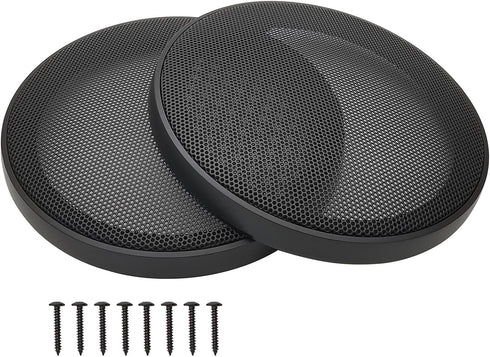 6" Speaker Grill Covers, Car Speaker Subwoofer Guard Protector, ABS Plastic Frame with Metal Mesh, Black - 2Pcs...