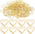 100Pcs Gold Heart Paper Clips Cute Small Paper Clips for Funny Heart Clips Kids Office Supplies Paper Clamps Wedding Decoration Crafts Scrapbookin...