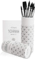 ARTEGRIA Watercolor Brush Set, 10 Professional Soft Synthetic Squirrel Paint Brushes, Including Pointed Rounds, Flats, Dagger, Oval Wash...