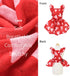 Fitwarm Valentines Day Sweet Heart Dog Dress, Dog Holiday Outfit, Dog Clothes for Small Dogs Girl, Pet Cat Apparel, Red, Pink, Small...