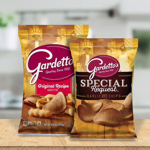 Gardetto's Special Request Garlic Rye Chips, Snack Bag, 8 oz...