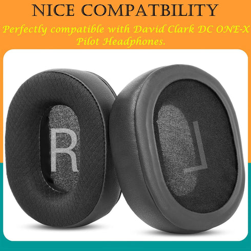 TaiZiChangQin Upgrade Ear Pads Ear Cushions Replacement Compatible with David Clark DC ONE-X Pilot Headphone Fabric Earpads Black...