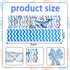 2 Rolls Ocean Ribbons for Crafting, Blue Corals Wired Edge Ribbon, Starfish Turtles Burlap Ribbon Ship Rudder Ribbon Bows for Wreaths Basket DIY C...