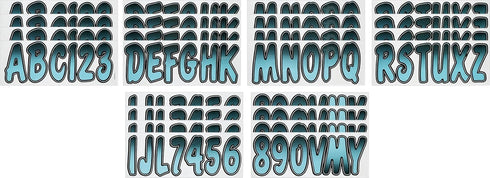 Hardline Products Series 200 Factory Matched 3-Inch Boat & PWC Registration Number Kit - BJBKG200...