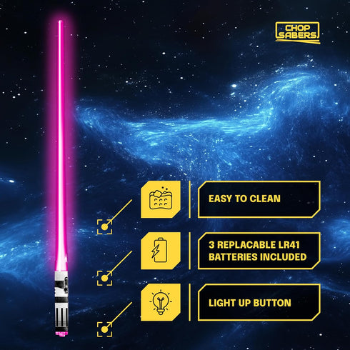 Chop Sabers Light Up LightSaber Chopsticks, 1 Pair, Pink...