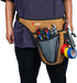 KUNN Garden Tool Waist Belt - 4 Deep Pockets Tool Apron for Women Men,Utility Pouch for Gardening,Electrican,Florists,Plumbing...