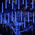 Christmas Lights Outdoor, 288 LED 12" 8 Tubes Meteor Shower Lights Outdoor Christmas Decorations Plug in, Waterproof Snow Falling Rain Icicle Xmas...