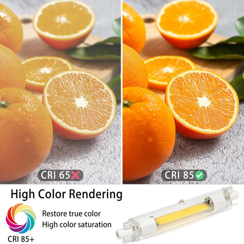 R7s LED Bulb 118mm Dimmable 4rd Generation, 10W Double Ended J118 Base T3 LED Replacement for Halogen 100W Light Bulbs, 1100lm Sapphire COB Bulb 4...