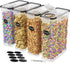 DWËLLZA KITCHEN Cereal Containers Storage 4 Pack 135 fl. oz Cereal Dispenser Airtight Food Storage Containers BPA-Free Pantry Organization and Sto...