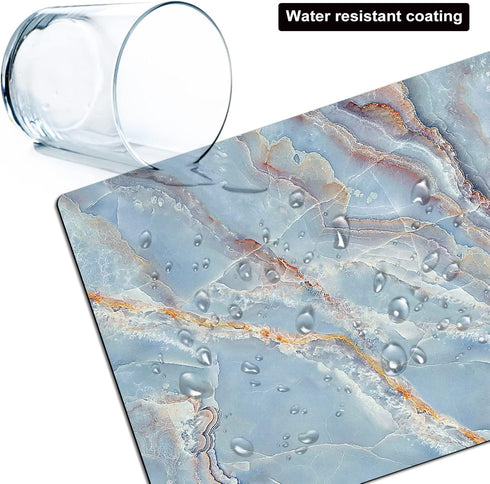 Small Mouse Pad Cute, Mini Mouse Pads for Wireless Mouse and Laptop, Travel Mousepads with Designs - Light Blue Marble, Portable Mousepad 5.5 x 7 ...