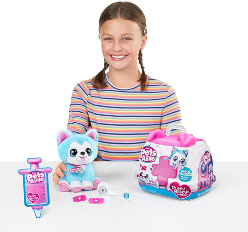 Pets Alive Pet Shop Surprise S3 Puppy Rescue (Yorkshire) by ZURU Surprise Puppy Plush, Ultra Soft Plushies, Compound Surprises Inside, Interactive...