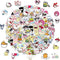 100pcs Sanrio Cartoon Stickers for Kids, Kawaii Hello Kitty Melody Kuromi Gift for Teen Girl Laptop Travel Case Phone Bike Water Bottle Guitar Com...