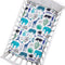 Brandream Baby Crib Seet Safari Animal Boys Fitted Sheet Cute Elephant Giraffe Monkey Newborn Toddler Crib Matterss Sheet, Blue White Black...