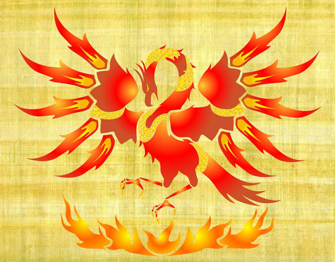 Phoenix Stencil, 17 x 14 inch (L) - Classic Mythical Dragon Bird Stencils for Painting Template...