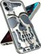for iPhone 12 Phone Case for Men Women, Cool Skull Skeleton Funny Gothic Hollow Phone case for Apple 12 Cute Hollowed Plated Shockproof Cover for ...