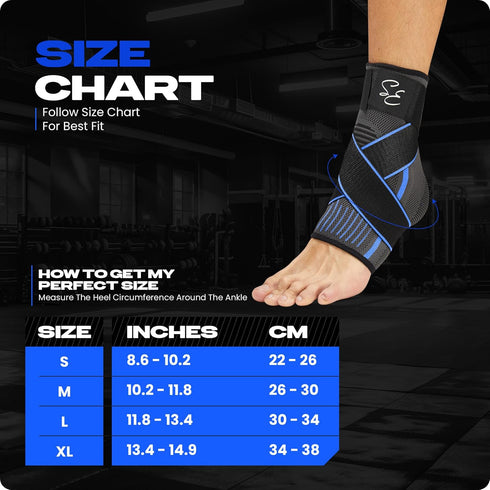 1 Pair Ankle Brace with Ankle Strap for Men & Women: Plantar Fasciitis Relief, Ankle Support, Neuropathy Pain Relief, Achilles Tendonitis, Ankle/F...