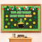 72Pcs St. Patrick's Day Bulletin Board Decor Set Shamrock Clover Gold Coin Cut-Outs with Glue Points Bulletin Board Stickers for Irish Holiday Sch...