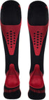 CSX 20-30 mmHg Compression Socks for Men and Women, Knee High, Recovery Support, Athletic Sport Fit, Red on Black, Large...
