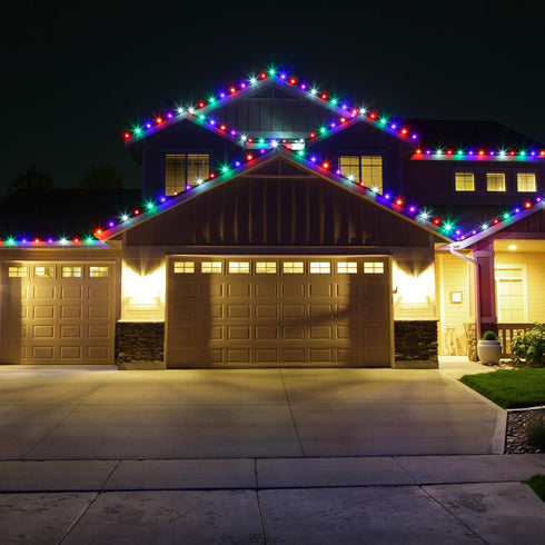 Set of 25 Teal C9 Christmas Lights | Faceted C9 LED Christmas Light Bulbs for Indoor & Outdoor Use | Durable C9 LED Lights | Replacement C9 Bulbs...