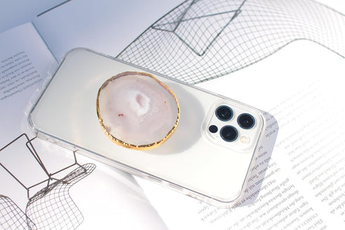 GRIPONG Luxurious Gemstone Phone Grip - Gold Bezel Design, Natural Gemstones - Elegant, Secure Hold, Detachable - Perfect for Sophisticated Users ...