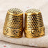 Mtsooning Metal Sewing Thimble, 2PCS Brass Ring Thimbles,Antique Fingertip Shield Quilting Accessories for Embroidery Needlework Knitting DIY Craf...