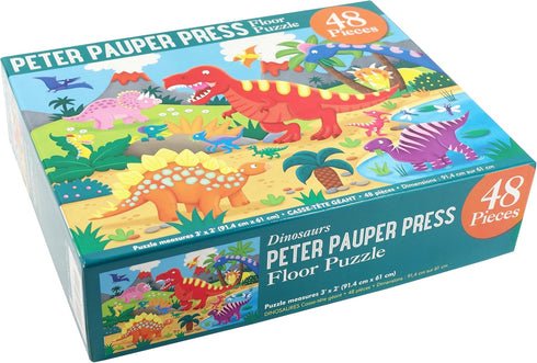 Peter Pauper Press Dinosaurs Kids' Floor Puzzle (48 Pieces) (36 inches Wide x 24 inches high)...