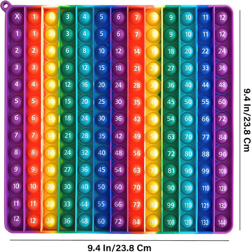 Educational Sensory Fidget Toy Multiplication Pop It Double Sided12x12 & 12x24 Classroom Must Haves Learn Math with Educational Fidget Toy Adult a...