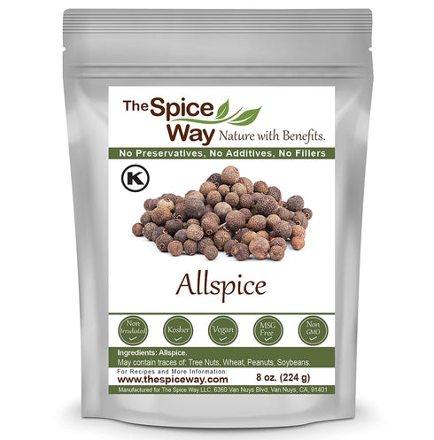 The Spice Way Allspice - Whole (8 oz) a multipurpose berry for curries, sauces, soups and even pastries...