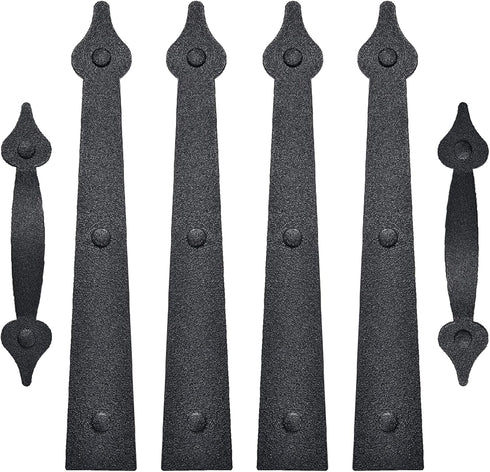 Garage Door Magnetic Decorative Hardware Carriage Accents Faux Hinges Handle Kit Pack of 1...