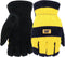 Cat® CAT012222L Split Leather Palm Gloves – Yellow, Large, Boss Therm Synthetic Lined Gloves with Spandex Back...